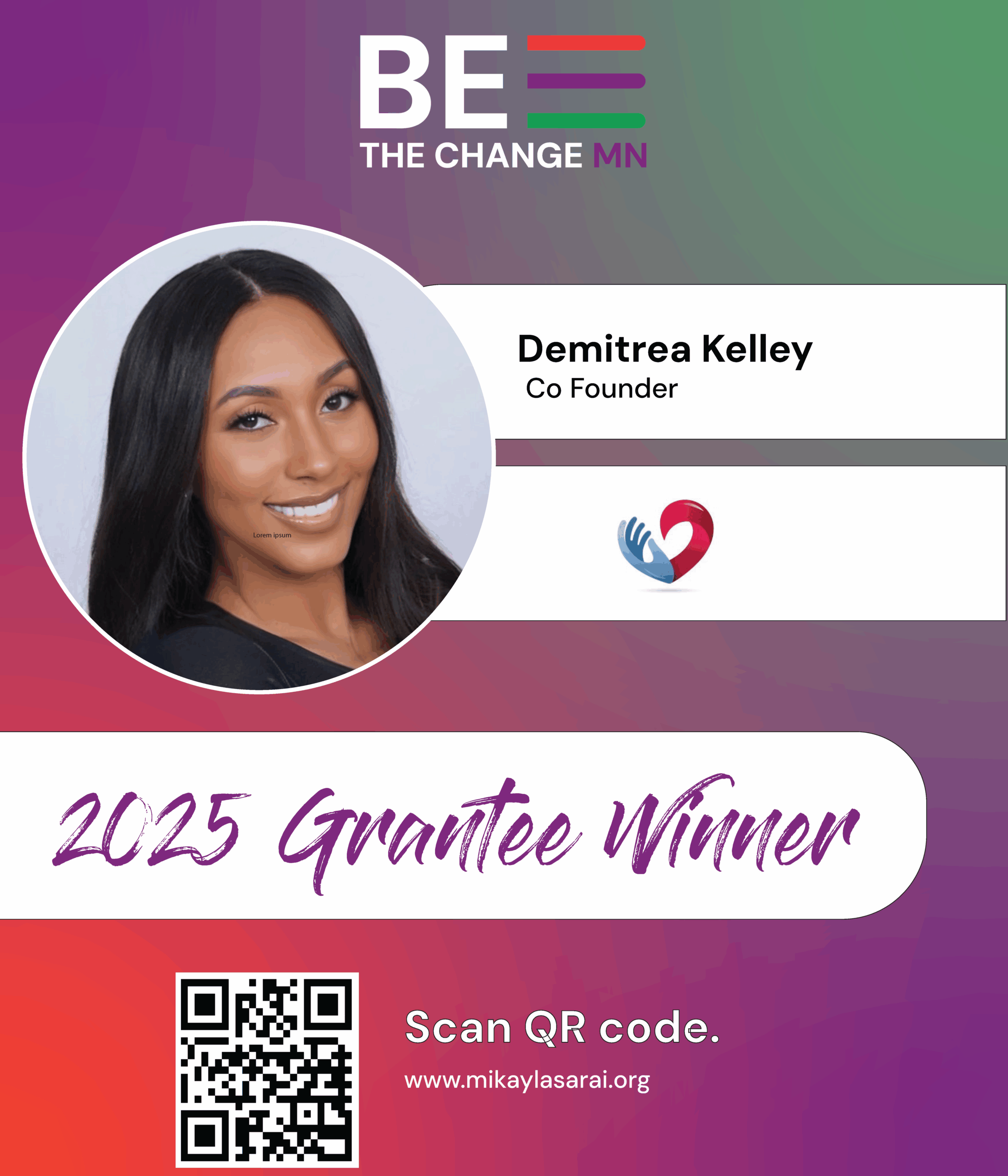 Grantee-Winner-Signage-Mikayla-Sarai-Foundation-2025